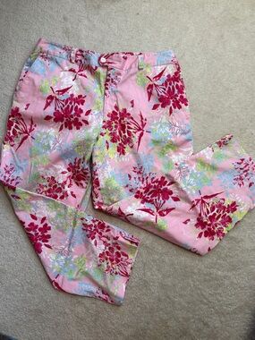 Greg Norman Collection Pink Floral Cotton pants